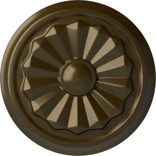 Ekena Millwork Olivia Ceiling Medallion (Fits Canopies up to 2 1/8"), Hand-Painted Brass, 7 7/8"OD x 1 1/8"P CM07OLBRS - main